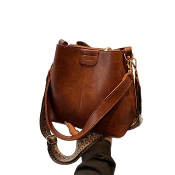 Γυναικεία τσάντα ώμου νέας σχεδίασης 2025, φθινοπωρινή τσάντα ρετρό σε στυλ bucket, casual γυναικεία τσάντα ώμου μόδας