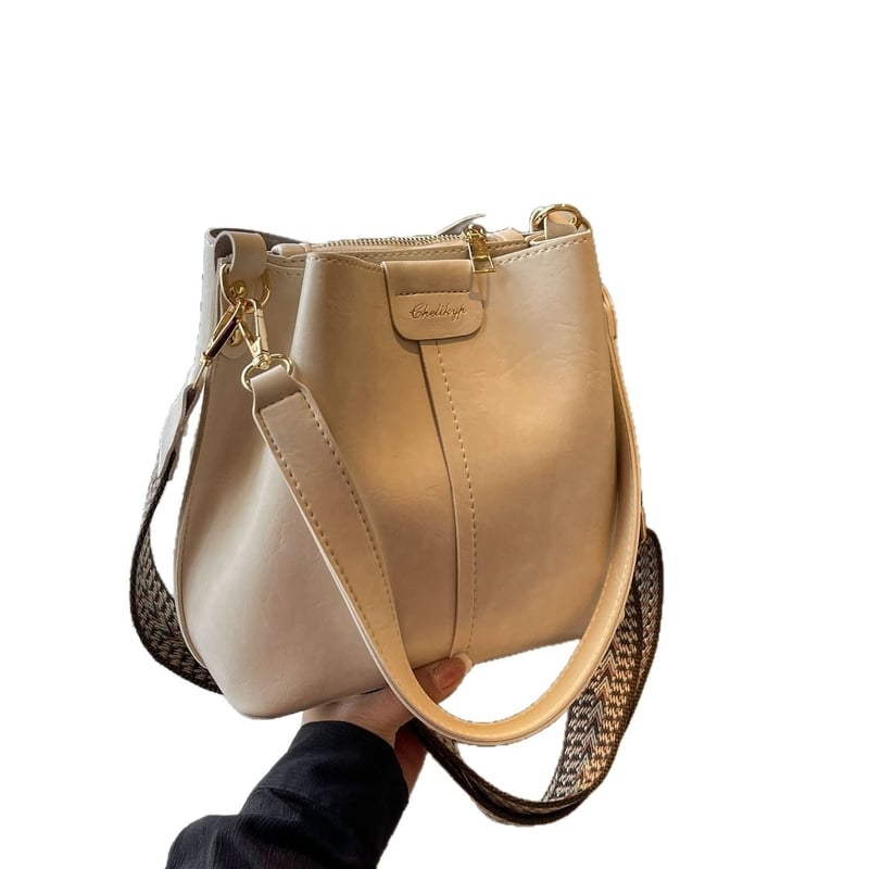 Γυναικεία τσάντα ώμου νέας σχεδίασης 2025, φθινοπωρινή τσάντα ρετρό σε στυλ bucket, casual γυναικεία τσάντα ώμου μόδας