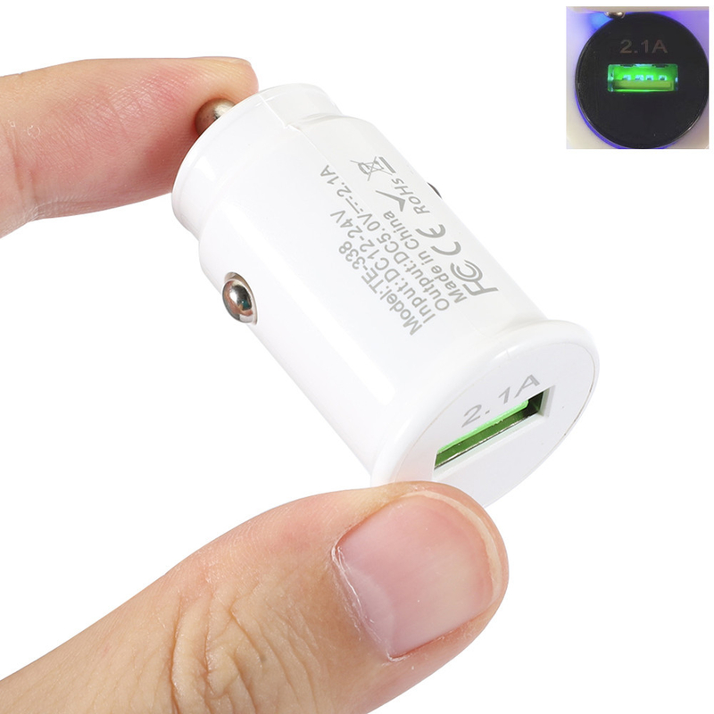 Εργοστάσιο χονδρικής μίνι φορτιστή αυτοκινήτου 5V 2.4A έξυπνος φορτιστής κινητού τηλεφώνου μονής θύρας φορτιστής αυτοκινήτου USB