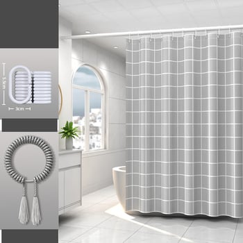 Κουρτίνα ντους μπάνιου, αδιάβροχη και ανθεκτική στη μούχλα κουρτίνα τουαλέτας, δεν απαιτείται τρύπημα, κάλυμμα τουαλέτας υψηλής ποιότητας, διαχωριστικό κουρτίνας ντους.