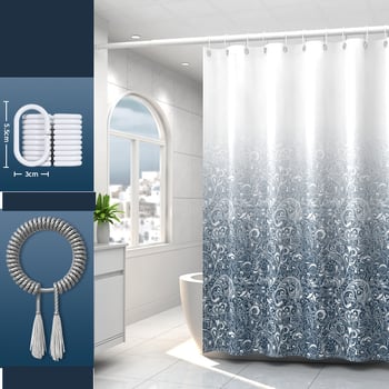 Κουρτίνα ντους μπάνιου, αδιάβροχη και ανθεκτική στη μούχλα κουρτίνα τουαλέτας, δεν απαιτείται τρύπημα, κάλυμμα τουαλέτας υψηλής ποιότητας, διαχωριστικό κουρτίνας ντους.