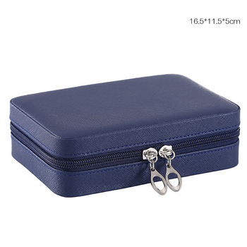 Minimalistická šperkovnica z umelej kože, prenosná šperkovnica na náušnice a náušnice, malá šperkovnica so zipsom