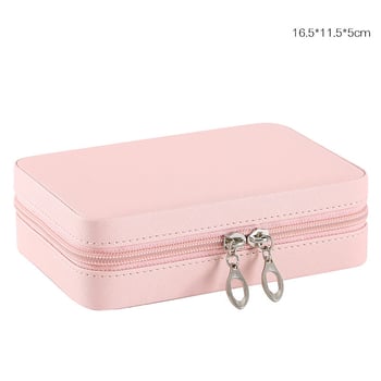 Minimalistická šperkovnica z umelej kože, prenosná šperkovnica na náušnice a náušnice, malá šperkovnica so zipsom