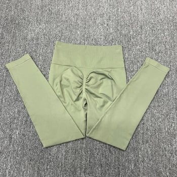 Pantaloni de yoga transfrontalieri fără cusături, cu fese în formă de piersică, fără cusături incomode, pantaloni de fitness cu talie înaltă, pantaloni sport strâmți cu elasticitate ridicată pentru femei, potriviți pentru activități în aer liber.
