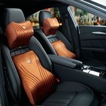 Възглавница за кола с мемори пяна за глава, възглавница за врата, лумбална опора за кола, комплект лумбални възглавници за кола, аксесоари за кола