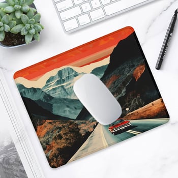 Μικρό mouse pad γραφείου, mouse pad φορητού υπολογιστή, μινιμαλιστικό στυλ, σχεδιασμός τοπίου, παχύ, ανθεκτικό στη φθορά, αντιολισθητικό.
