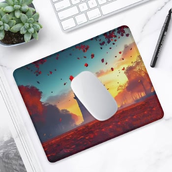 Μικρό mouse pad γραφείου, mouse pad φορητού υπολογιστή, μινιμαλιστικό στυλ, σχεδιασμός τοπίου, παχύ, ανθεκτικό στη φθορά, αντιολισθητικό.