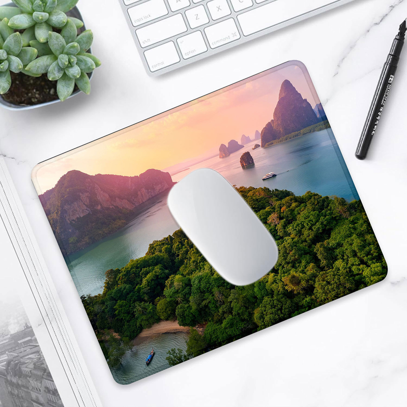 Μικρό mouse pad γραφείου, mouse pad φορητού υπολογιστή, μινιμαλιστικό στυλ, σχεδιασμός τοπίου, παχύ, ανθεκτικό στη φθορά, αντιολισθητικό.