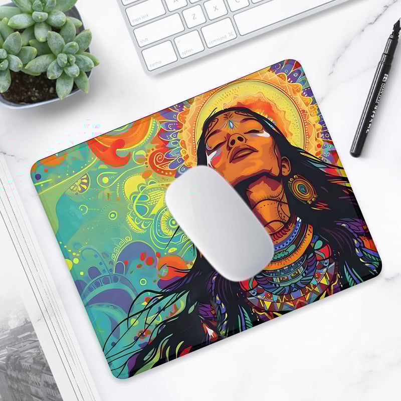 Μικρό mouse pad γραφείου, mouse pad φορητού υπολογιστή, μινιμαλιστικό στυλ, σχεδιασμός τοπίου, παχύ, ανθεκτικό στη φθορά, αντιολισθητικό.