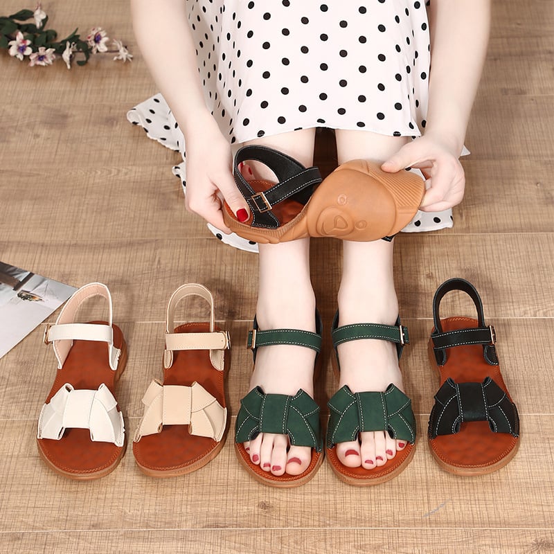 Γυναικεία σανδάλια με κορδέλα από γνήσιο δέρμα, καλοκαιρινά πανωφόρια, νέο στυλ 2024, στυλ νεράιδας, φούστες σε γραμμή Α, παπούτσια θαλάσσης με ένα λουράκι
