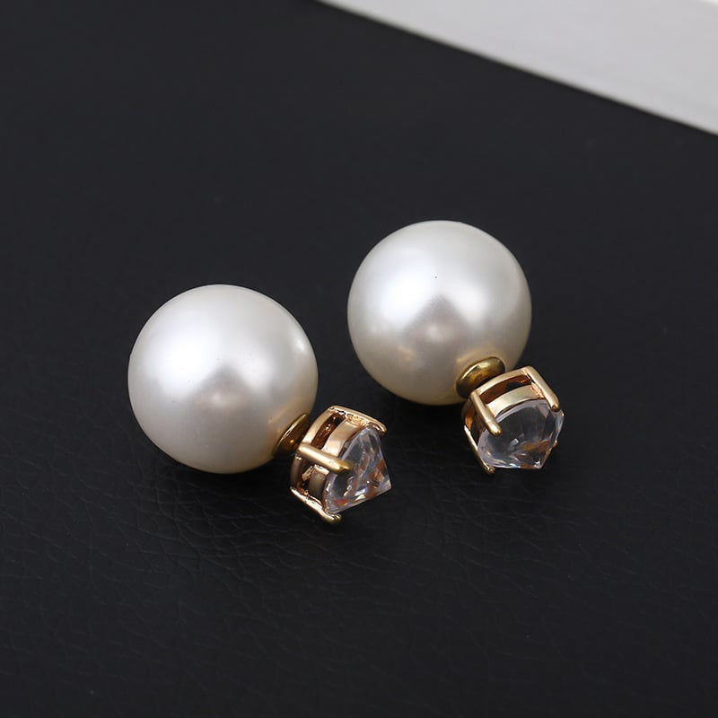 Трансгранични горещо продавани японски и корейски перлени и диамантени обеци, семпли ретро обеци, капки за уши, обеци халки, дамски бижута на едро