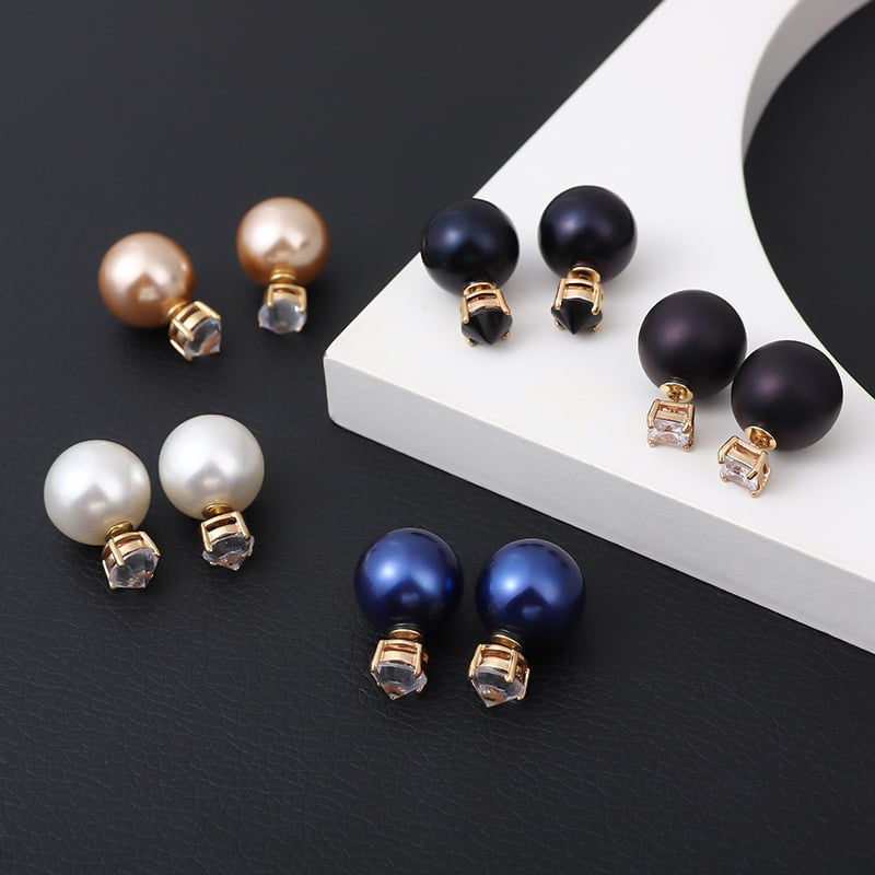 Трансгранични горещо продавани японски и корейски перлени и диамантени обеци, семпли ретро обеци, капки за уши, обеци халки, дамски бижута на едро
