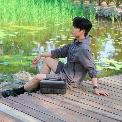 EVA кутия за риболовни принадлежности с твърд корпус, двуетажен органайзер за аксесоари, преносима водоустойчива кутия