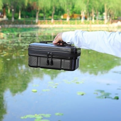 EVA кутия за риболовни принадлежности с твърд корпус, двуетажен органайзер за аксесоари, преносима водоустойчива кутия
