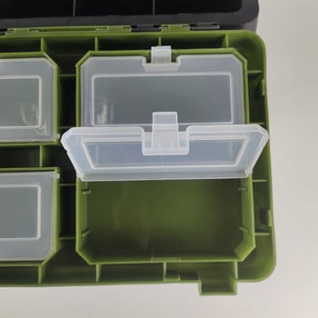 Многофункционална кутия за примамки, ултралека и преносима, мини раница стил зелена кутия за съхранение на риболовни принадлежности