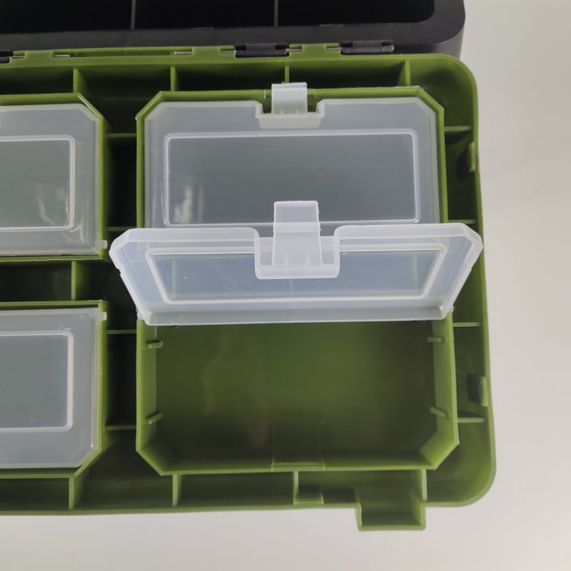 Многофункционална кутия за примамки, ултралека и преносима, мини раница стил зелена кутия за съхранение на риболовни принадлежности