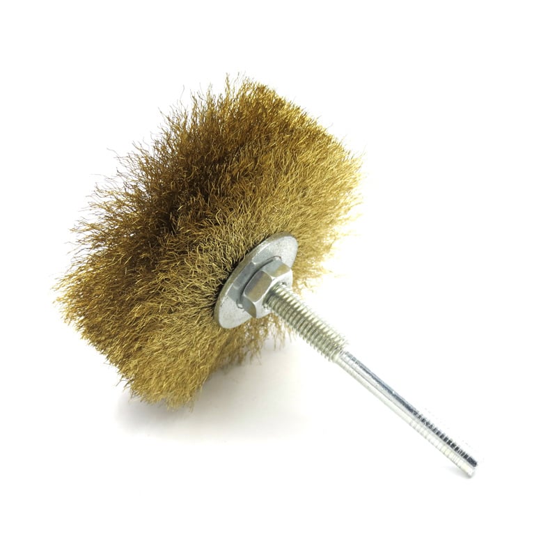 Глава за шлайфане със стоманено телено колело за дърворезба и релеф; телена четка за полиране на дърво