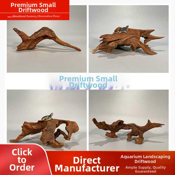 Akvárium korene: vyrezávaná ozdoba z fialového teaku, drevený pahýľ