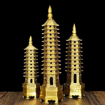 Латунен орнамент за бюро Wenchang Tower, 9 и 13 слоя