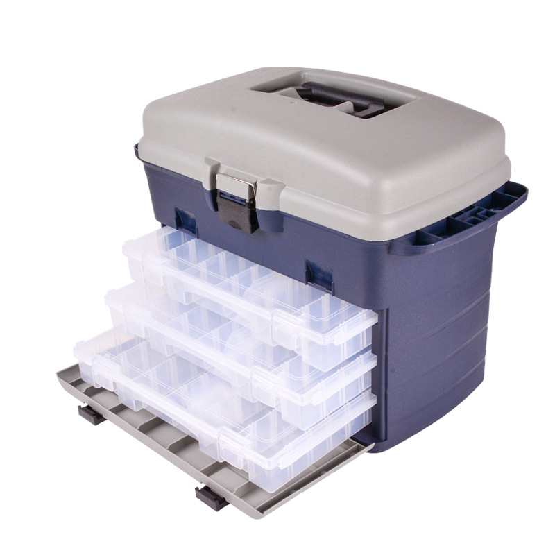 ултралека кутия за примамки за риболов с регулируеми разделители, мултифункционална кутия за риболовни аксесоари