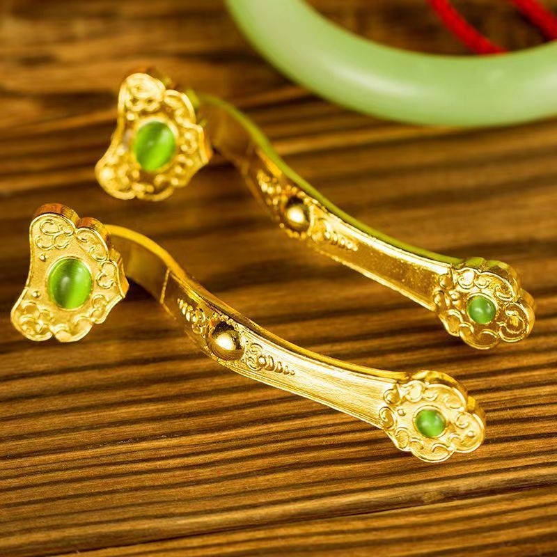 Златна фигура за благоденствие и нов дом – метална украса в китайски стил, подарък