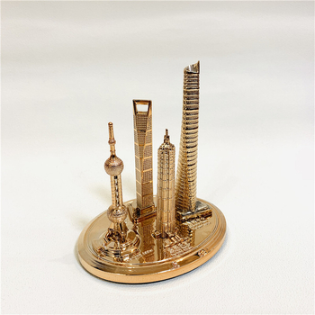 Шанхайски архитектурни модели — комплект от четири части: Oriental Pearl Tower и Jinmao Tower – сувенир за пътуване