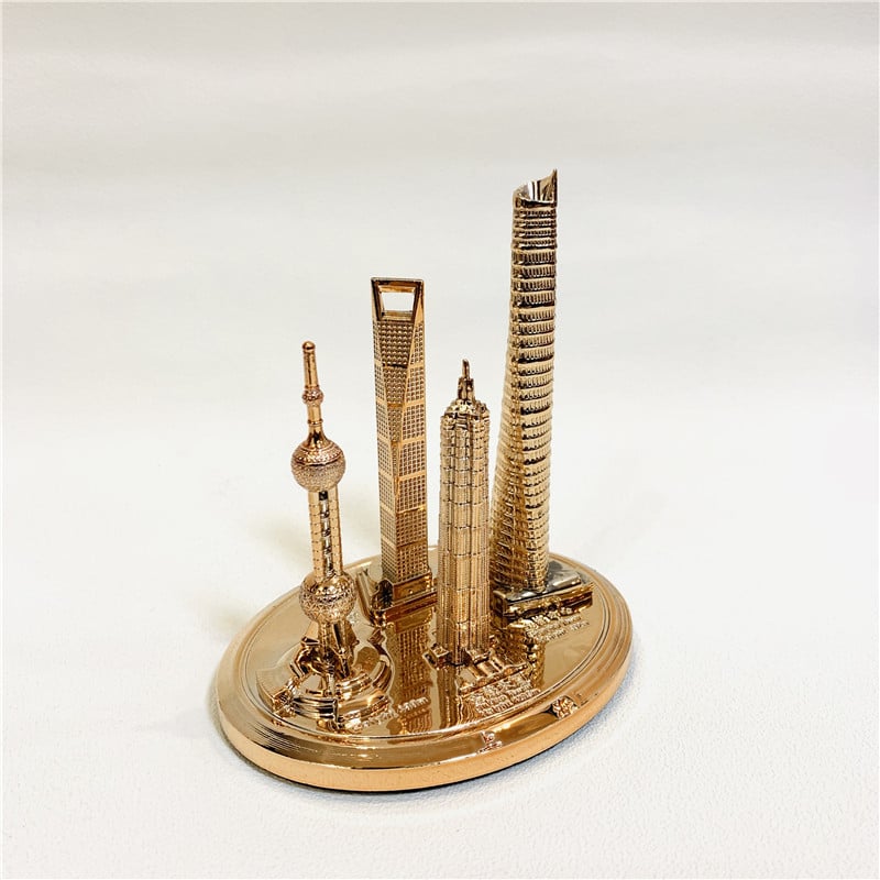 Шанхайски архитектурни модели — комплект от четири части: Oriental Pearl Tower и Jinmao Tower – сувенир за пътуване