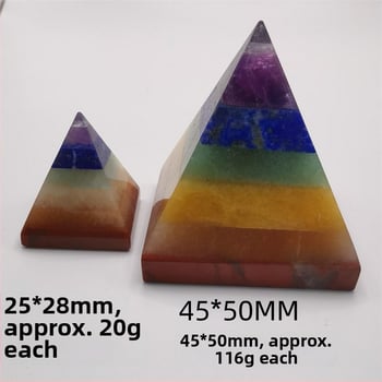 Viacfarebná kryštálová pyramída – energetický ozdobný prvok do domácnosti