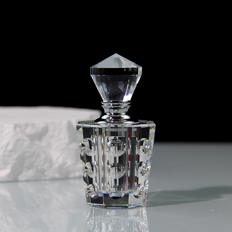 6 ml прозрачен кристален флакон за парфюм и етерични масла, празна бутилка, с възможност за печат на лого