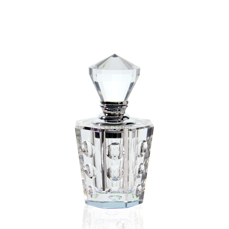 6 ml прозрачен кристален флакон за парфюм и етерични масла, празна бутилка, с възможност за печат на лого