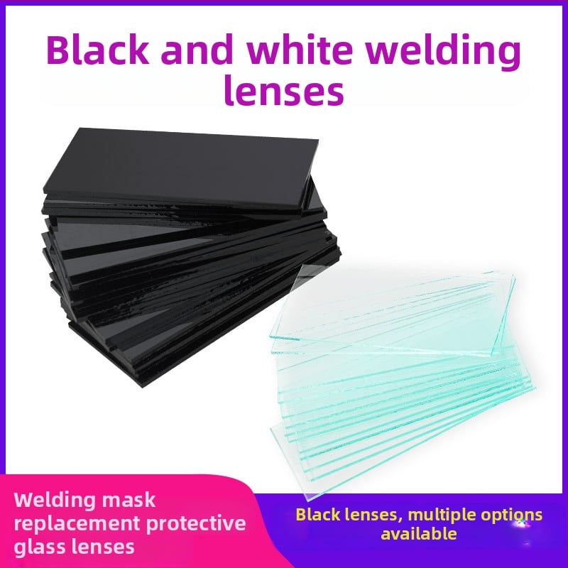 Zváračské okuliare so sklennými šošovkami, čierne a priehľadné, zváranie argónovým oblúkom, zatienenie 7–9