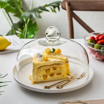 Answer Qi γυάλινο καπάκι για τούρτα, διαφανές, χωρίς μόλυβδο, κατάλληλο για τρόφιμα, προστασία από σκόνη