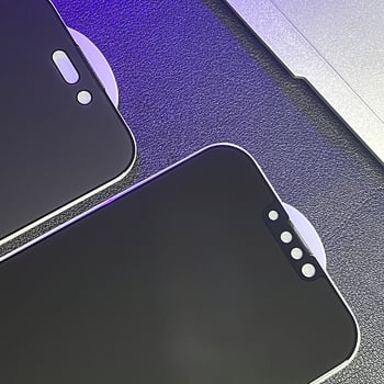 Стъклен протектор за дисплея за iPhone 14 Pro Max – 360° анти‑пийп, прахозащитен