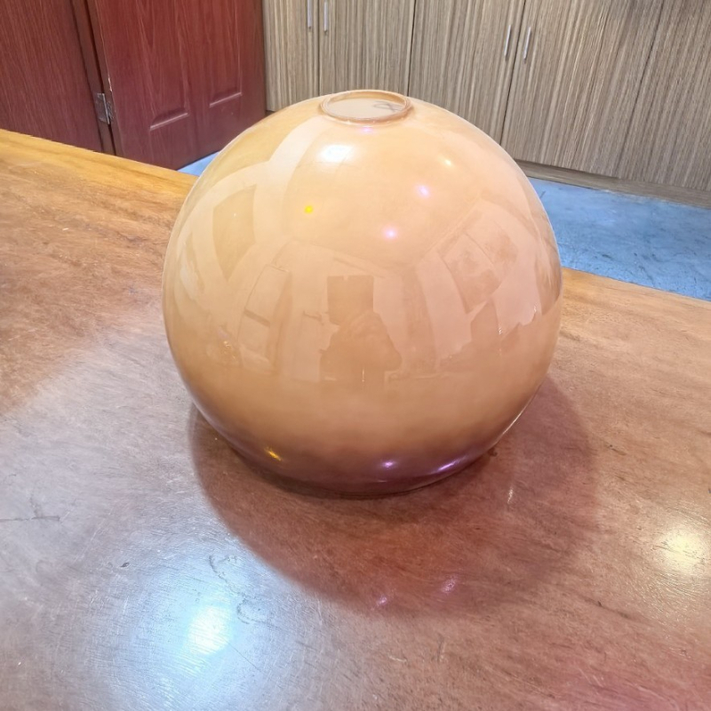 Стъклен абажур Sunset, диаметър 25 cm, оранжево-грейпфрутов цвят за подова лампа, защита на очите, творчески дизайн
