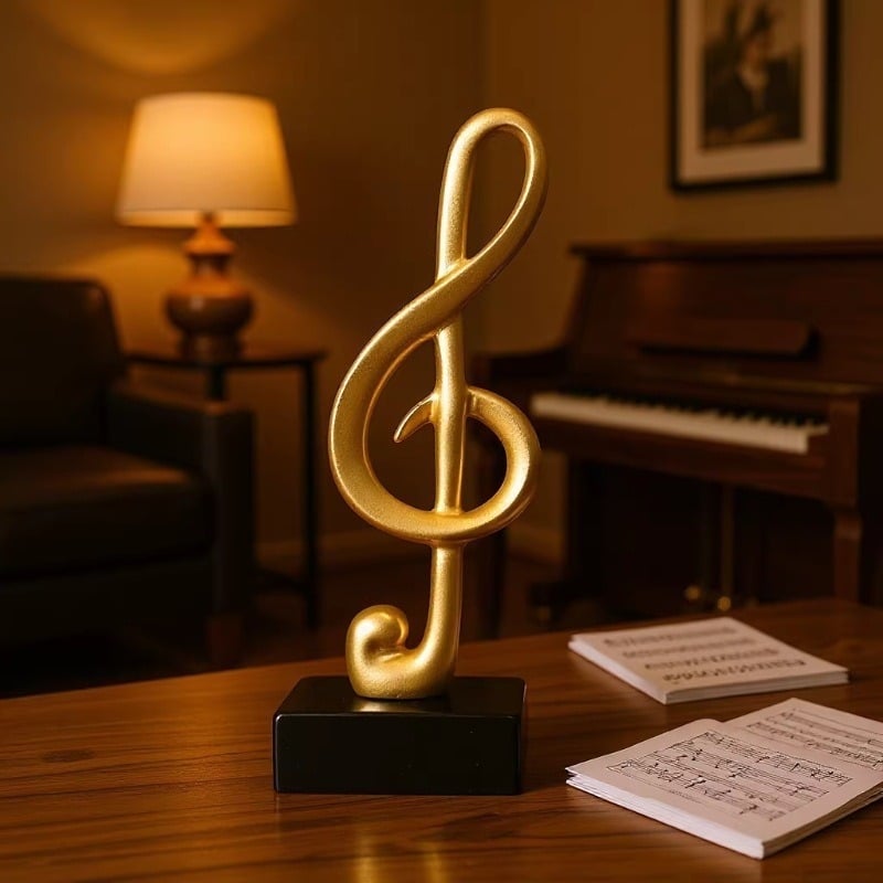Резинова декоративна фигура във формата на музикална нота за дневна стая, шкаф за телевизор и бюро