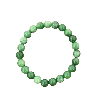 Гривна от естествени камъни с мъниста нефрит Qinggan и зелен ахат – ръчна изработка, унисекс