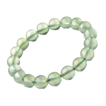 Естествена зелена халцедонова гривна за жени, колекционерски клас, ледено прозрачни кристални мъниста