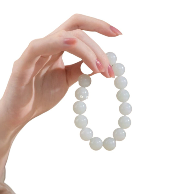 Естествен нефрит от Xinjiang, гривна от бял нефрит, Хетиан нефрит, колекционерски клас