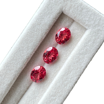 Padparadscha сапфир, свободен камък, яйцевидна и овална форма