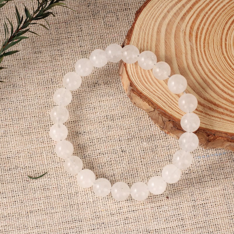 Ръчно изработена гривна от естествени камъни – оригинален дизайн, мъниста в листовиден стил, бяла нефритова гривна за унисекс