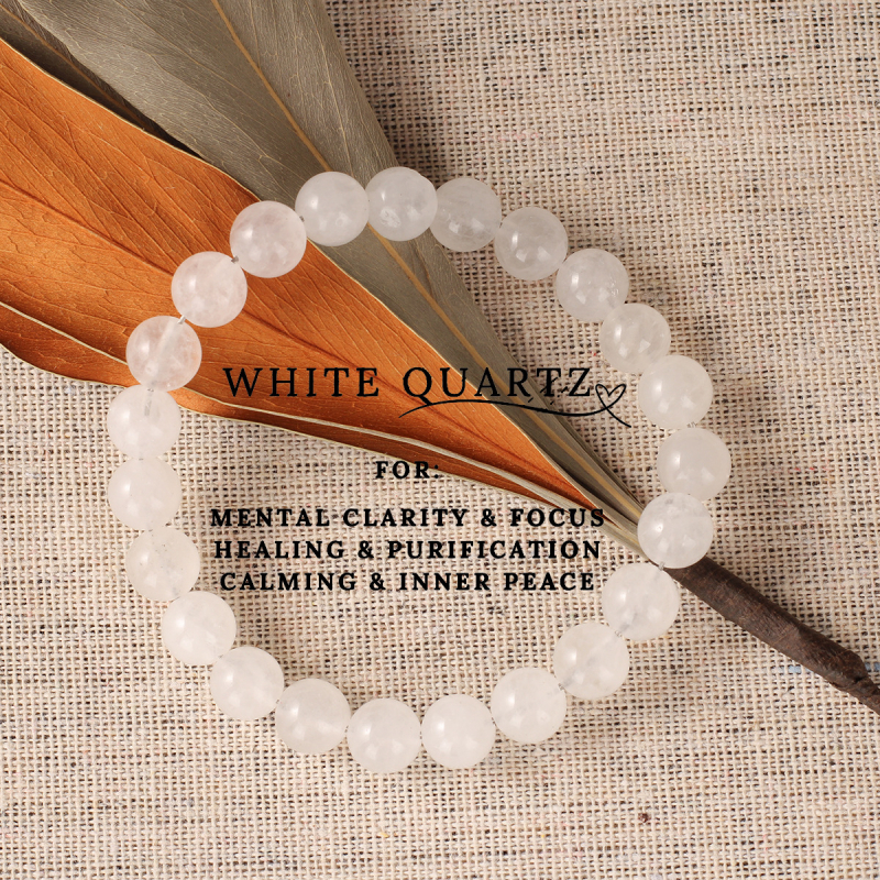 Ръчно изработена гривна от естествени камъни – оригинален дизайн, мъниста в листовиден стил, бяла нефритова гривна за унисекс