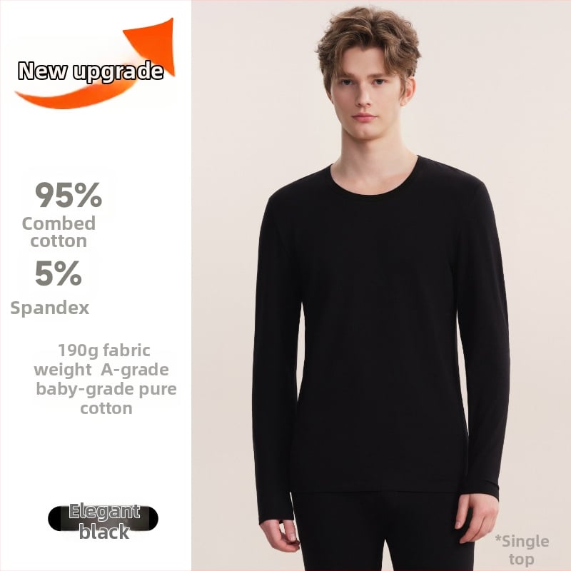Top de bază din bumbac 100% pentru toamnă–iarnă, pentru bărbați