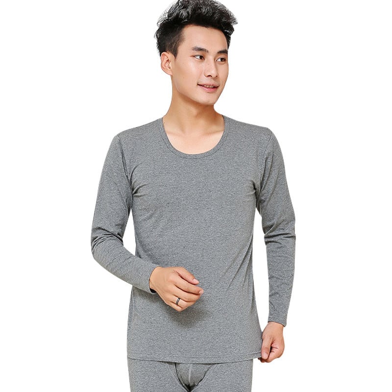 Langsha ултра тънък модал-памучен термо комплект бельо за мъже и жени, кръгла яка, плюс размер, основно долно бельо, горнище с дълъг ръкав и панталони.