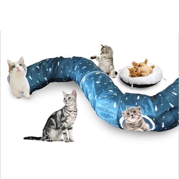 Tunel za mačke s mjestom za spavanje i igru, veliko gnijezdo za unutarnju upotrebu, prozračan materijal, za sve sezone