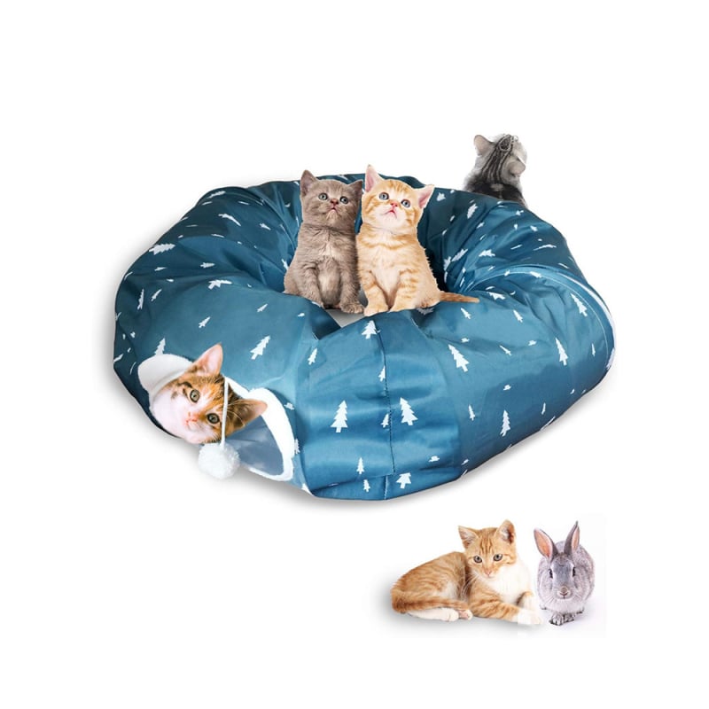 Tunel za mačke s mjestom za spavanje i igru, veliko gnijezdo za unutarnju upotrebu, prozračan materijal, za sve sezone