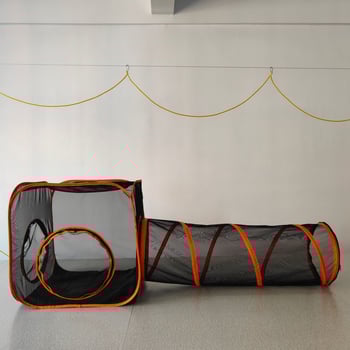 Sklopivi prijenosni šator za kućne ljubimce s tunelom i ogradom – vanjski set igračaka