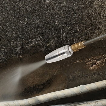 Ανοξείδωτος υψηλής πίεσης καθαριστής με 360° περιστρεφόμενη κεφαλή σε σχήμα λωτού και γρήγορο σύνδεσμο ακροφυσίου για νεροπίστολο, για απομάκρυνση σκουριάς και φλοιού