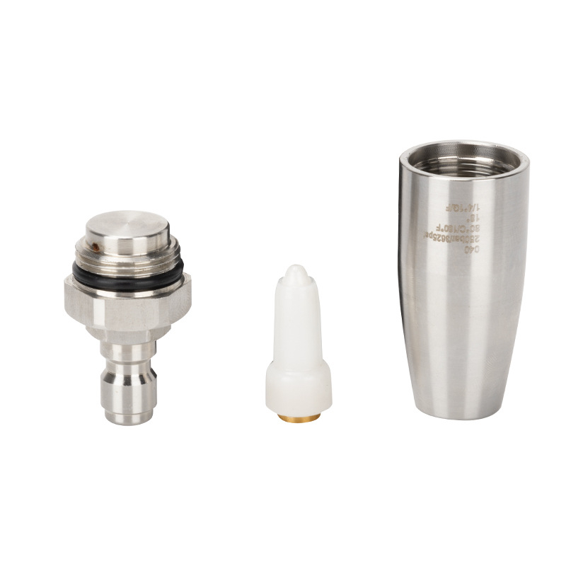 Ανοξείδωτος υψηλής πίεσης καθαριστής με 360° περιστρεφόμενη κεφαλή σε σχήμα λωτού και γρήγορο σύνδεσμο ακροφυσίου για νεροπίστολο, για απομάκρυνση σκουριάς και φλοιού