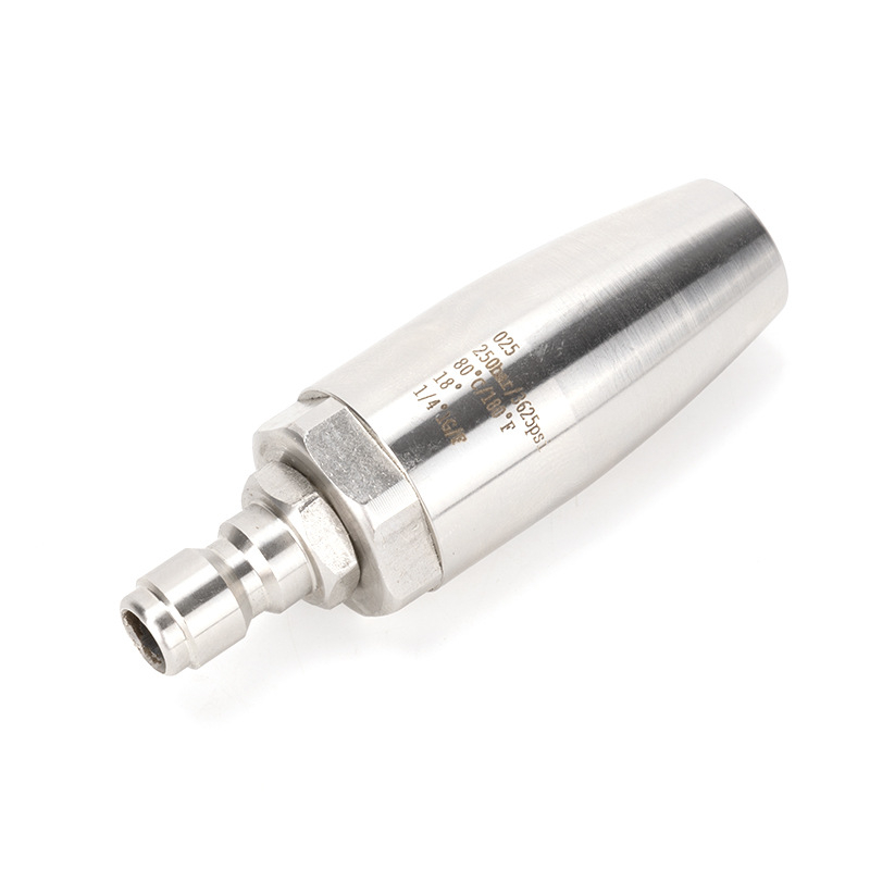 Ανοξείδωτος υψηλής πίεσης καθαριστής με 360° περιστρεφόμενη κεφαλή σε σχήμα λωτού και γρήγορο σύνδεσμο ακροφυσίου για νεροπίστολο, για απομάκρυνση σκουριάς και φλοιού