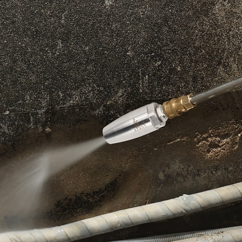 Ανοξείδωτος υψηλής πίεσης καθαριστής με 360° περιστρεφόμενη κεφαλή σε σχήμα λωτού και γρήγορο σύνδεσμο ακροφυσίου για νεροπίστολο, για απομάκρυνση σκουριάς και φλοιού